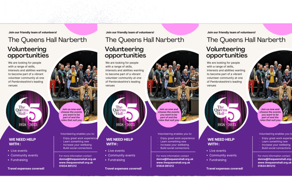 Volunteering at The Queens Hall Narberth