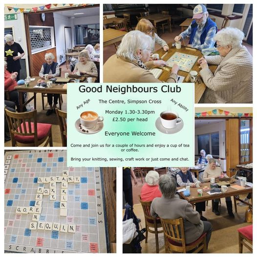 Good neighbours club in Simpson Cross Community Centre