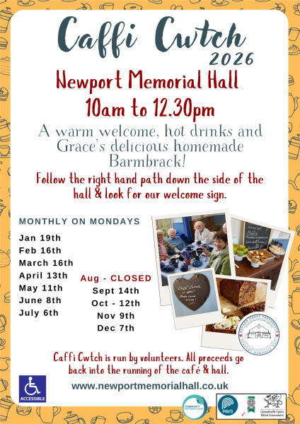 Caffi Cwtch | Newport Memorial Hall
