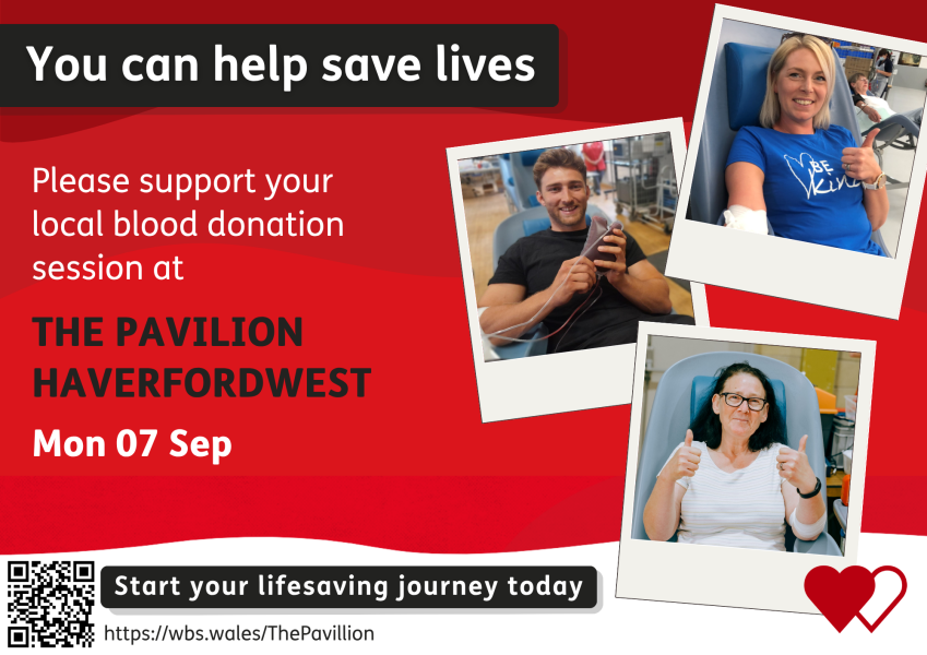 Blood Donation Session  | The Pavilion | Pembrokeshire County Showground